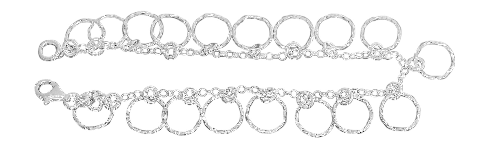 Grobes Silberarmband 925 Armband Silber massiv als Bettelarmband Armkette 